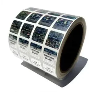 Laser VOID Holographic Anti Counterfeit Labels with QR Code Water Proof Durable Scratch off for Face Masks
