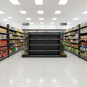 Light Duty Adjustable Metal Supermarket Gondola Shelving with Quick Installation for Grocery Stores
