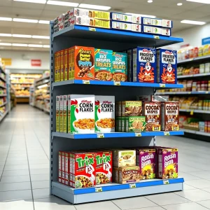 Light Duty Metal Gondola Shelving Retail Store Display Rack Adjustable Supermarket Shelving System Ready to Assemble
