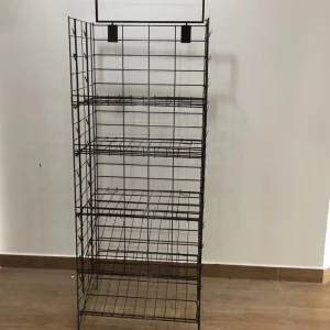 Light Duty Metal Wire Basket with Display Rack Shelf Grid Wall Display Rack for Supermarkets Snack Stand Retail Display Rack