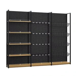Light Duty Metallic Supermarket Shelves Display Racks for Grocery Store and Supermarket Storage Mini Market Shop Design