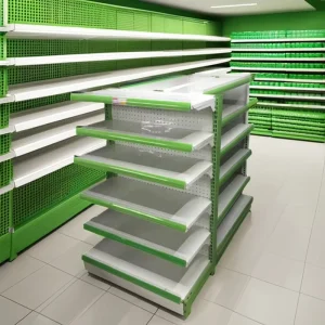 Light Heavy Duty Gondola Shelving Single Double sided Iron Steel Modern Supermarket Shelves Grocery Store Display Rack