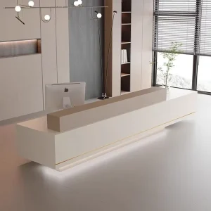 Light Luxury Modern Reception Desk for Hotels Sales Offices High End Cashier Consultation Desks for Shop Design Reception