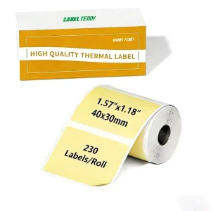 Light Yellow 40x30mm 1.57×1.18inch 230 Labels Roll Smart Printer Universal Direct Thermal Labels