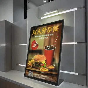 Lightweight Durable Plastic Double sided Customizable Size A4 Advertising Boards for Supermarkets Restaurants Bars