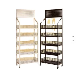 Lightweight Single Sided Steel Display Racks for Home Use Commercial Supermarket Shelves for Snacks in Spaces