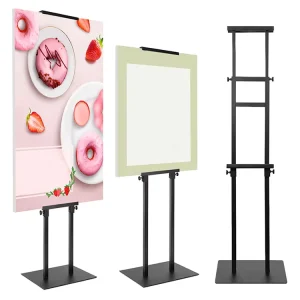 Lightweight and Easy to Assemble Sidewalk Sign Double-sided Poster Display Stand