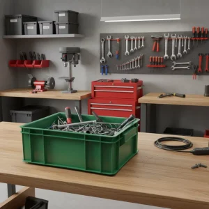 Logistics Storage Box Stackable & Nestable Plastic Box Saves 70% Space Eco-Friendly & Durable