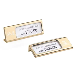 Logo Aluminium Alloy Price Tag Holder Price Cubes Jewelry Displays With Embossed Number Retail Jewelry Display
