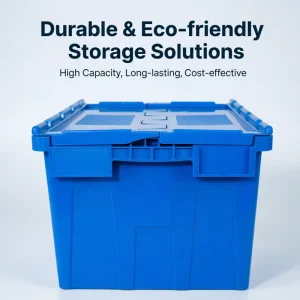 Long Life Span Stackable Plastic Crate Plastic Storage Box High Quality Plastic Moving Crate for Industrial Transport