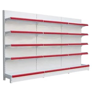 Low MOQ Custom Light Duty Iron Metal Retail Shelf Single Side Supermarket Shelving Steel Shelves Supermarket Rack Display