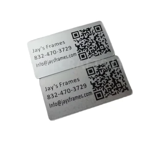 Low Price Sales Scratch Resistant Asset Tags And Labels QR Code Metal Nameplate Self adhesive Aluminum Tags