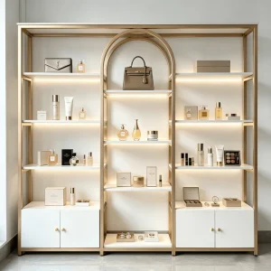 Luxury Glass Display Cabinet Retail Showcase for Upscale Store Fixture China Origin
