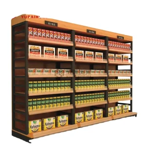 Luxury Heavy Duty Steel Gondola Shelving For Supermarket Grocery Store With 5 Shelf Customized Display