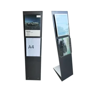 Luxury Touchscreen Display Rack for Car Showing Floor Metal Stand with SDK Function Airport Use