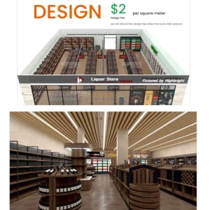 Luxury Wine Cellar and Retail Liquor Store Combined Display Shelves