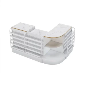 MDF Wooden Checkout Counter For Convenience Store Supermarket