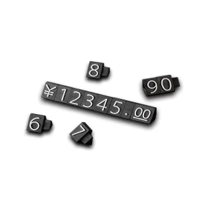MINI Customized Display Hook with Price Tag clear Plastic Tags Jewelry Watch Tie Pricing Display Cubes