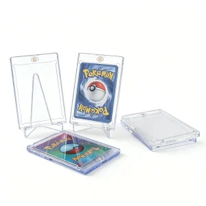 Magnet Acrylic 35pt TopLoader Hard Card Collectible Slab Display Case Protector TCG Sleeves Poke Mon Game Trading Card Display