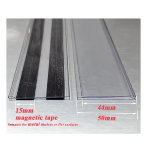 Magnet Label Strips Plastic Price Tag Holder Clear Magnetic Label Holder for Warehouse