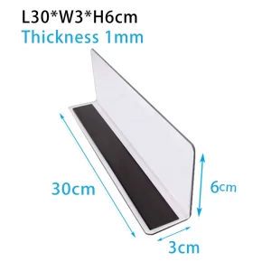 Magnetic Closet Shelf Divider Acrylic Beverage Organizer Supermarket Pharmacy Shelf Pusher System