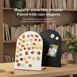 Magnetic Metal Memo Board for Office Home Modern Design Custom Logo Desktop Organizer