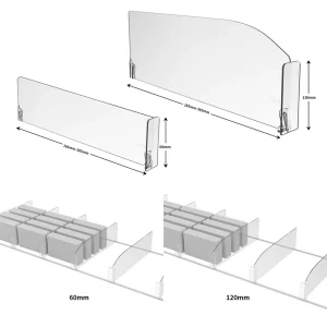 Magnetic Supermarket Display PET Shelf Divider Separators Divider for Retail Shop