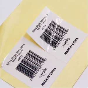 Manufacture Self Adhesive QR Code Sticker Barcode Sticker Washable Numbered Barcode Label for Clothing