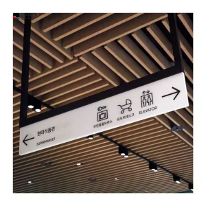 Manufacturer Custom Mall Airport LED Ceiling Hanging Sign Directional Signage Guide Indoor Wayfinding Signs