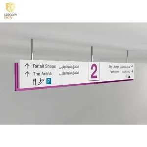 Manufacturer Customized Shopping Mall Hospital School and Station Hang Guidance System Signage