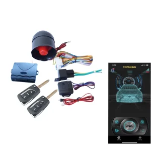 Manufacturer Supply 12V Universal Car Alarm with Bluetooth Smartphone APP Control Plastic Material 12 Month Warranty