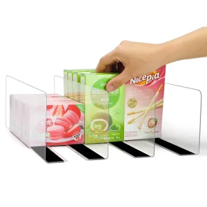 Manufacturer Transparent Shelf Dividers for Retail Stores Customized Size L shaped Magnetic Divider