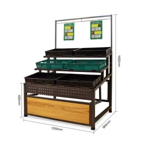 Manufacturer Widely Used Vegetable and Fruit Display Stand on Supermarket Shelves