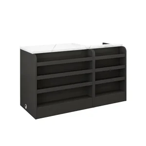 Marble Desk Top L Shaped Cash Counter for Convenience Stores