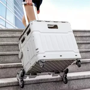 Market Foldable Folding Luggage Trolley Bag Foldable Shopping Trolley & Carts 4 Wheels