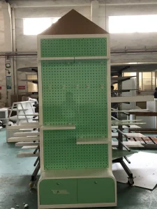 Maxsen for Retail Display Stand Customized Color Metal Shelving Gondola Rack Modern Floor Standing Commercial Display Racks