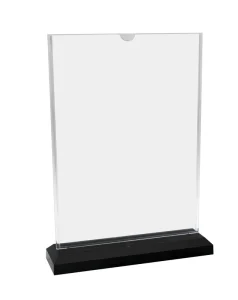 Menu Advertising Display Holder Stand A4 A5 T shape Transparent Table Sign Holder Display Stand for Restaurant Bar and Retail