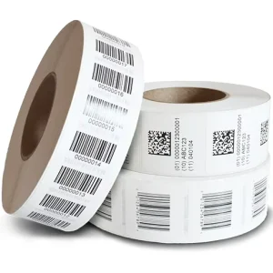 Metal Barcode Sticker Labels with QR Code
