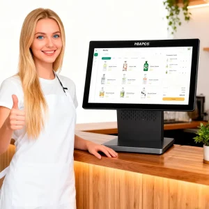 Metal Body 15.6 Inch Electronic Cash Register Point of Sale Machine Touch Screen POS System for Retail Shops