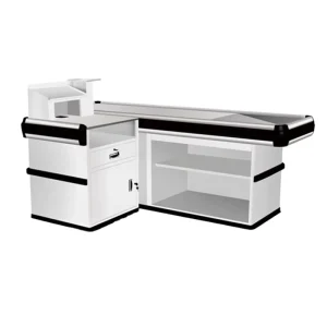 Metal Cashier Counter Wraps Supermarket Checkout Counter Checkstand for Supermarket