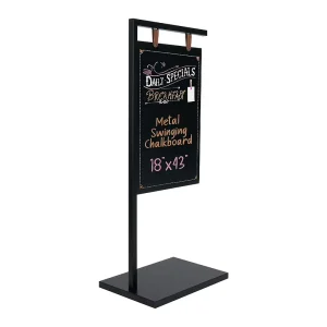 Metal Double Sided Swinging Chalkboard Sign Holder
