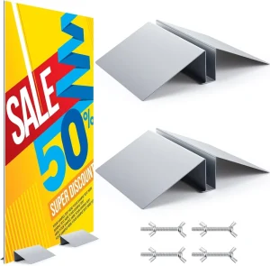 Metal Floor Sign Stand Holder Fits 12″ Wide Board up to 72 in Floor Standing Display Stand for Composite Foam Board