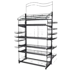 Metal Food Display Stand Powder Coated Store Display Rack for Supermarket Use