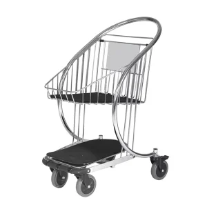 Metal Four Wheel Airport Shopping Trolley with Spacious Storage Capacity for Transportation