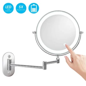 Metal Frame Double Sided Hotel Bathroom Zoom Mirror