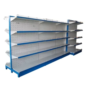 Metal Gondola Display Shelf Retail Store Racks Double Sided Supermarket Display Shelves Gondola Shelving