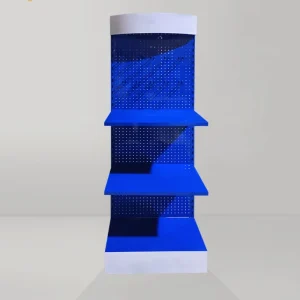 Metal Pegboard Display Stand 3 Layers Retail Hardware Tool Shelf Rack for Hardware Stores with Hanging Display Hooks