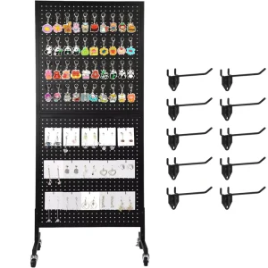 Metal Pegboard Sneaker Keychain Display Stand Customizable Rotating Key Chain Display Rack