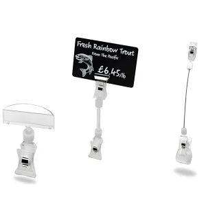 Metal Price Tag Holder Clips Label Holder Price Sign Display Pop Clips for Bakery
