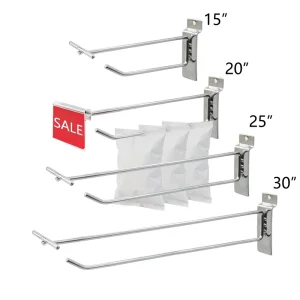 Metal Steel Slatwall Panel Hanging Display Pegboard Hooks with Price Tag Holder for Retail Store & Supermarket